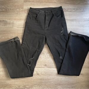 Men's Black Distressed Jeans